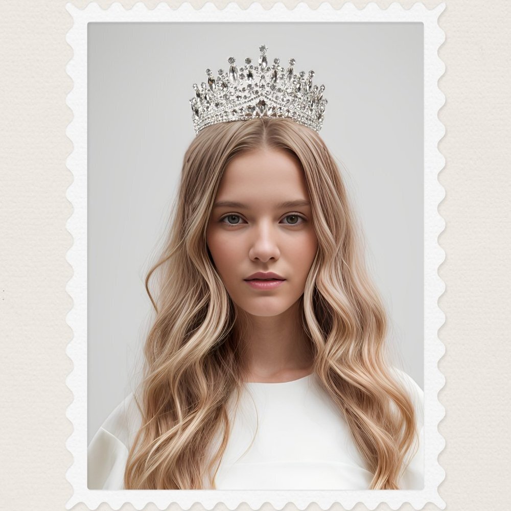 Crown for Women and Girls, Silver Tiara Hair Jewelry, Wedding Bridal Headpiece